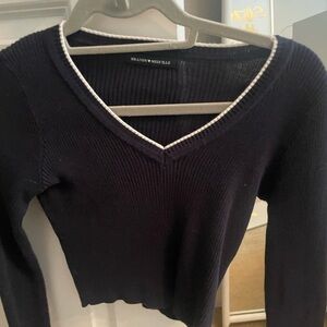 Brandy Melville Navy  V-Neck Sweater